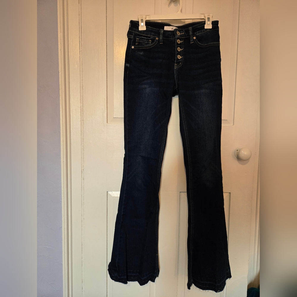 Women's Dark Blue Flared Jeans